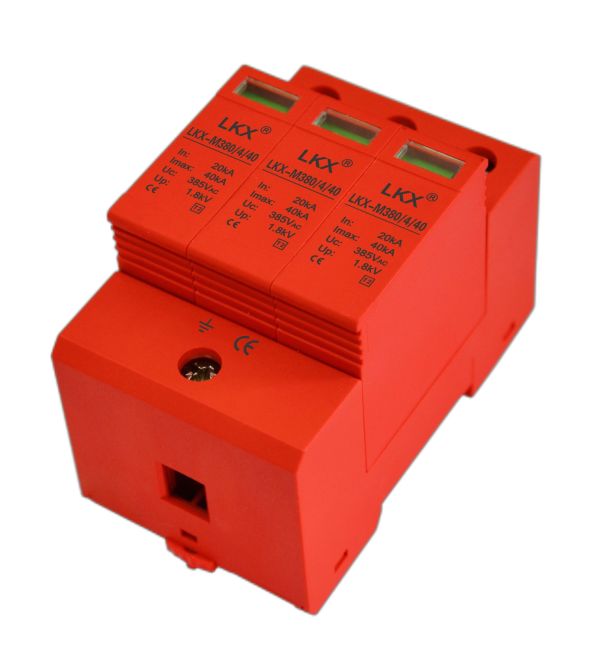 三相電源防雷模塊（3片、18mm）（LKX-M385）(10KA\20KA\40KA60KA\80KA\100KA\120KA...)